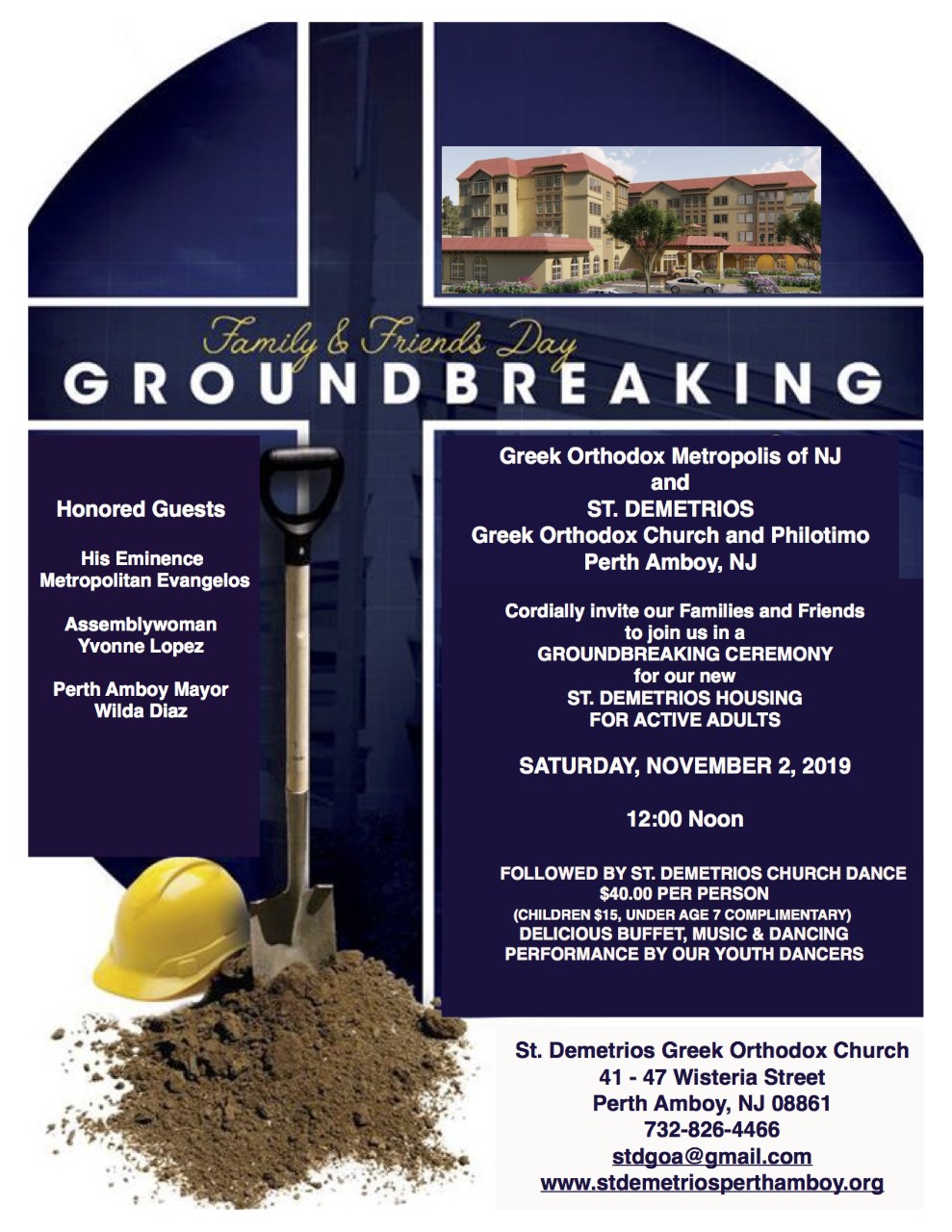 Groundbreaking nov 2 st demetrios greek orthodox church perth